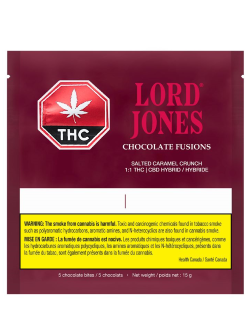 Lord Jones Salted Caramel Crunch 1:1 THC:CBD Chocolates